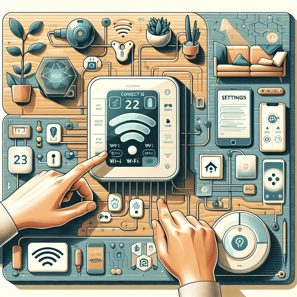 step-by-step instructions for connecting a smart thermostat to Wi-Fi